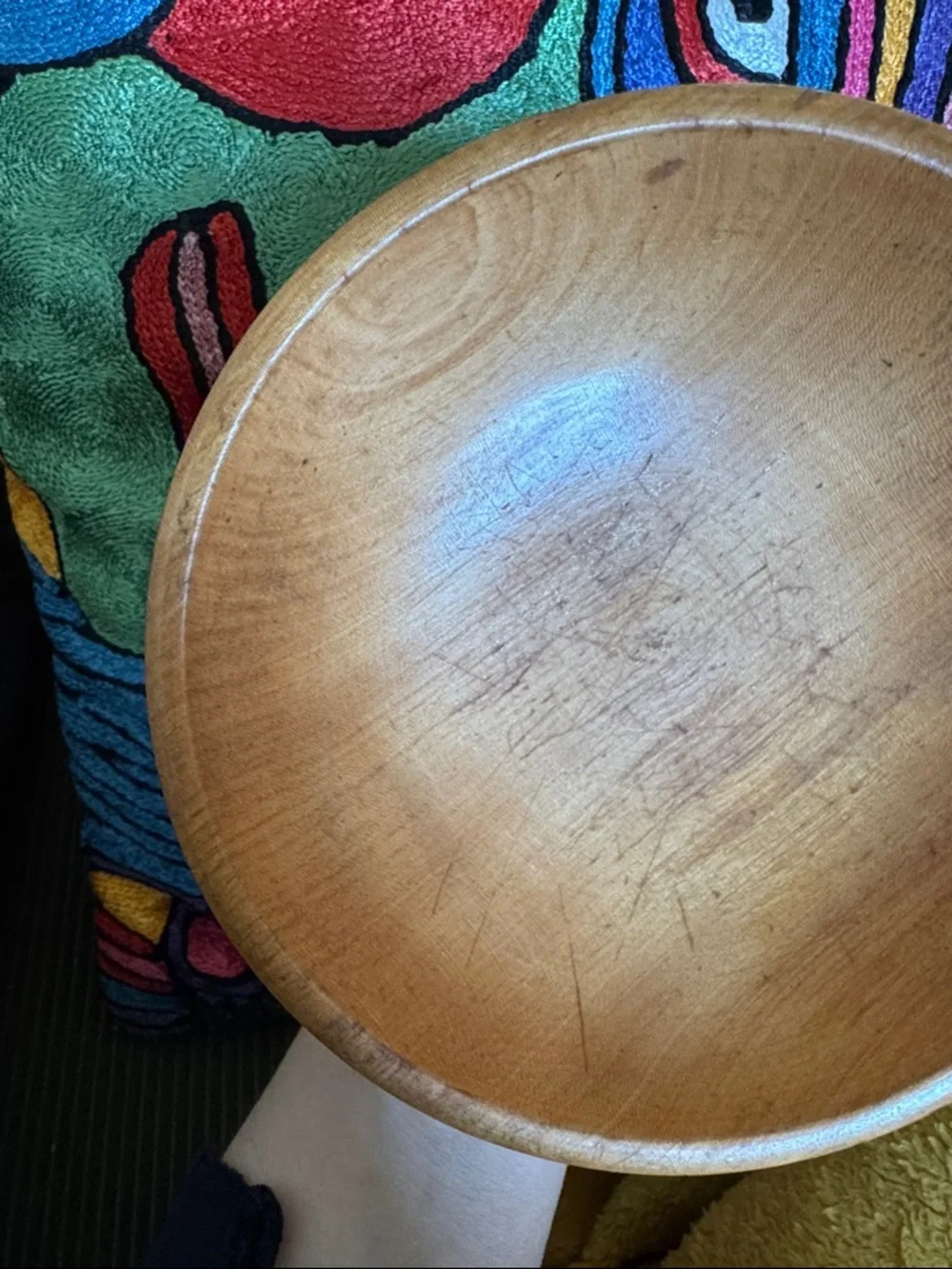 Vintage Handturned Wooden Bowl - Warm Honey Wood | made in Japan